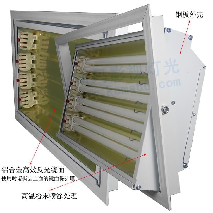 嵌入式三基色柔光燈DSR 4×36W 側(cè)面圖